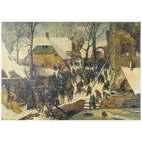 Darstellung des Puzzle-Motivs The Adoration of the Kings in the Snow, 1567, by Pieter Bruegel the Elder – Puzzleteile: 1000
