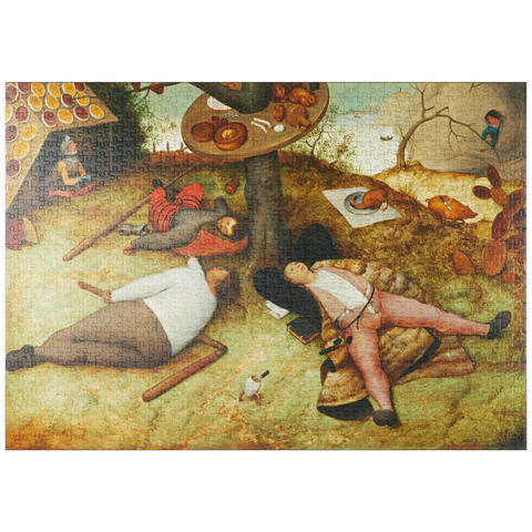 puzzleplate Land of Cockaigne, 1567, by Pieter Bruegel the Elder 1000 Puzzle