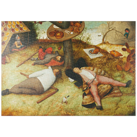 Darstellung des Puzzle Motivs Land of Cockaigne, 1567, by Pieter Bruegel the Elder - Puzzleteile: 1000