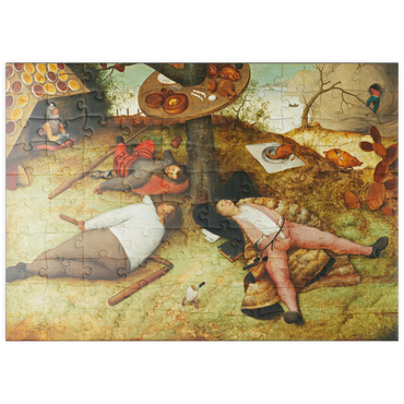 puzzleplate Land of Cockaigne, 1567, by Pieter Bruegel the Elder 100 Puzzle
