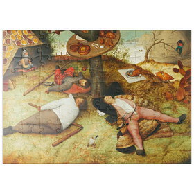 Darstellung des Puzzle Motivs Land of Cockaigne, 1567, by Pieter Bruegel the Elder - Puzzleteile: 100