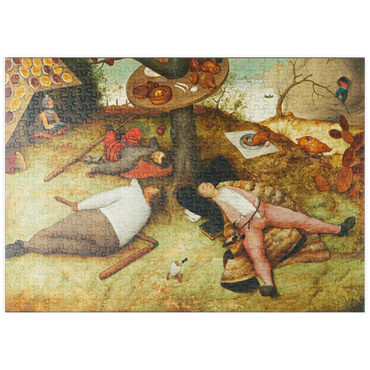 puzzleplate Land of Cockaigne, 1567, by Pieter Bruegel the Elder 500 Puzzle