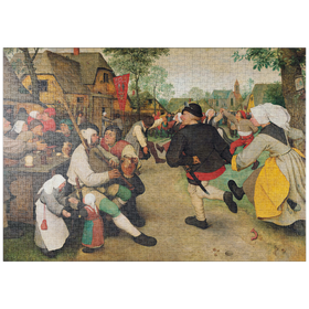 Darstellung des Puzzle-Motivs The Peasant Dance, 1568, by Pieter Bruegel the Elder – Puzzleteile: 1000