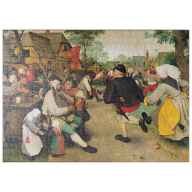 Darstellung des Puzzle-Motivs The Peasant Dance, 1568, by Pieter Bruegel the Elder – Puzzleteile: 500