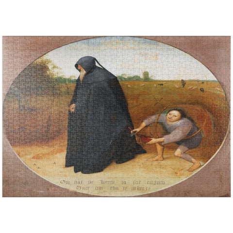 puzzleplate Misanthrope, 1568, by Pieter Bruegel the Elder 1000 Puzzle