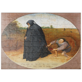 Darstellung des Puzzle Motivs Misanthrope, 1568, by Pieter Bruegel the Elder - Puzzleteile: 100