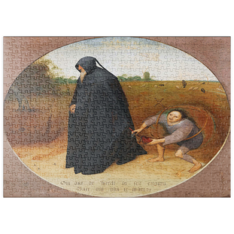 puzzleplate Misanthrope, 1568, by Pieter Bruegel the Elder 500 Puzzle