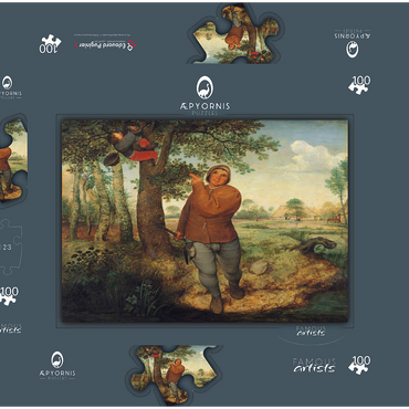 The Peasant and the Birdnester, 1568, by Pieter Bruegel the Elder 100 Puzzle Schachtel 3D Modell