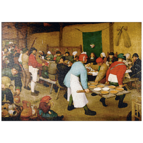Darstellung des Puzzle-Motivs Peasant Wedding, 1568, by Pieter Bruegel the Elder – Puzzleteile: 1000