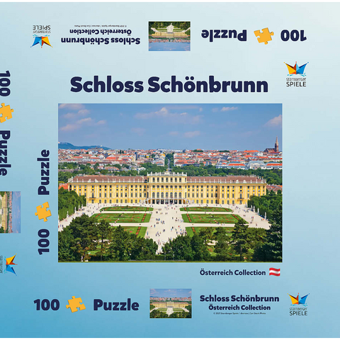 Schloss Schönbrunn 100 Puzzle Schachtel 3D Modell