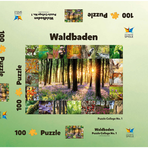 Waldbaden - Collage No. 1 100 Puzzle Schachtel 3D Modell