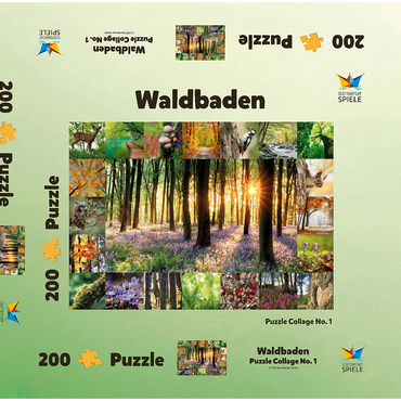 Waldbaden - Collage No. 1 200 Puzzle Schachtel 3D Modell