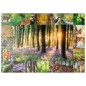 Darstellung des Puzzle Motivs Waldbaden - Collage No. 1 - Puzzleteile: 500