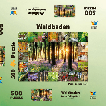Waldbaden - Collage No. 1 500 Puzzle Schachtel 3D Modell