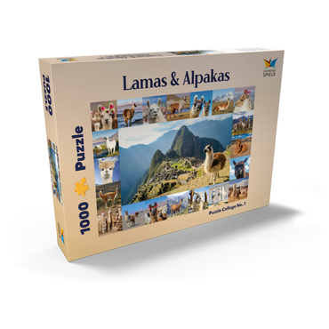 Lamas und Alpakas - Collage No. 1 1000 Puzzle Schachtel Ansicht2