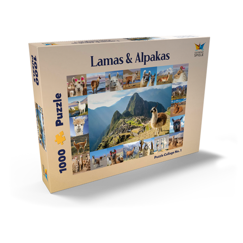Lamas und Alpakas - Collage No. 1 1000 Puzzle Schachtel Ansicht2
