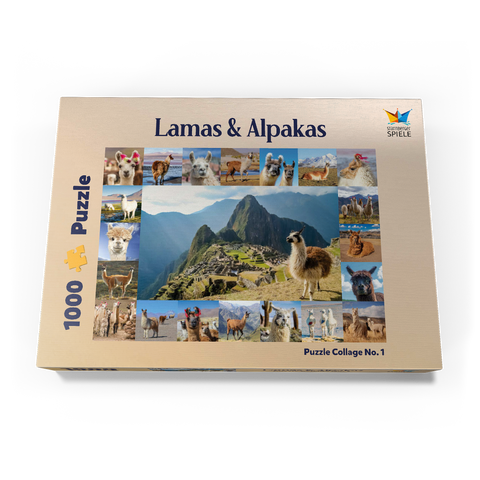 Lamas und Alpakas - Collage No. 1 1000 Puzzle Schachtel Ansicht3