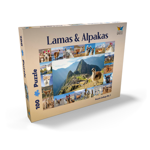 Lamas und Alpakas - Collage No. 1 100 Puzzle Schachtel Ansicht2