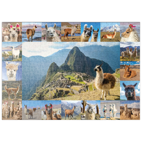 puzzleplate Lamas und Alpakas - Collage No. 1 500 Puzzle