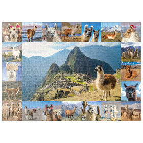 Darstellung des Puzzle Motivs Lamas und Alpakas - Collage No. 1 - Puzzleteile: 500