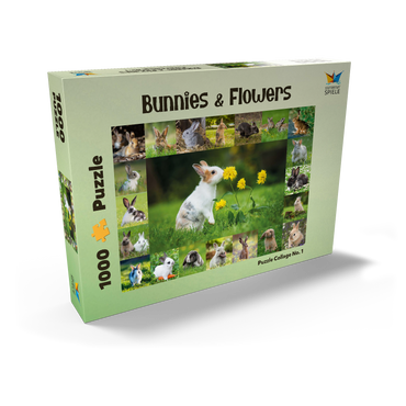 Bunnies & Flowers - Collage No. 1 1000 Puzzle Schachtel Ansicht2
