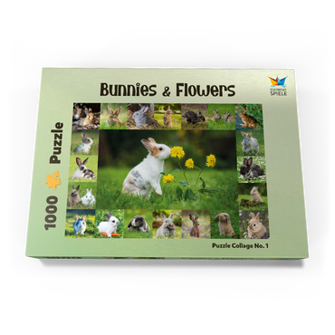 Bunnies & Flowers - Collage No. 1 1000 Puzzle Schachtel Ansicht3