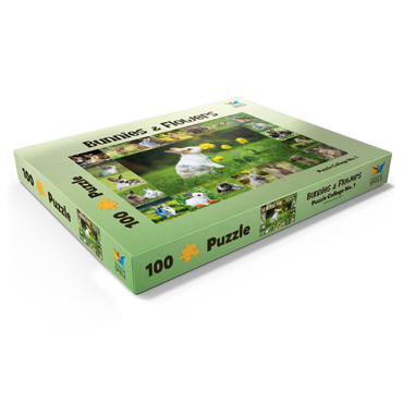 Bunnies & Flowers - Collage No. 1 100 Puzzle Schachtel Ansicht1