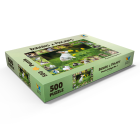 Alternative Darstellung des Puzzle-Motivs Bunnies & Flowers - Collage No. 1 – Puzzleteile: 500