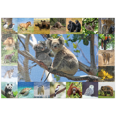 puzzleplate Einzigartig - Bedrohte Tierarten - Collage No. 1 1000 Puzzle