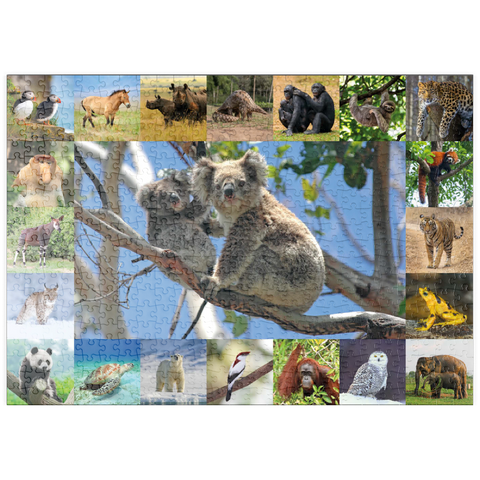 puzzleplate Einzigartig - Bedrohte Tierarten - Collage No. 1 500 Puzzle