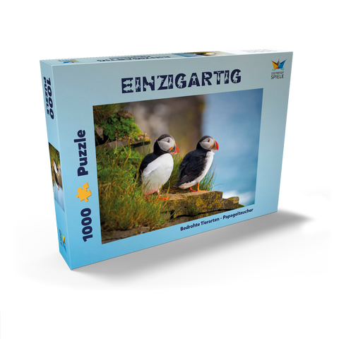 Bedrohte Tierarten - Papageitaucher 1000 Puzzle Schachtel Ansicht2