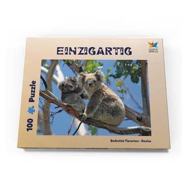 Bedrohte Tierarten - Koalas 100 Puzzle Schachtel Ansicht3