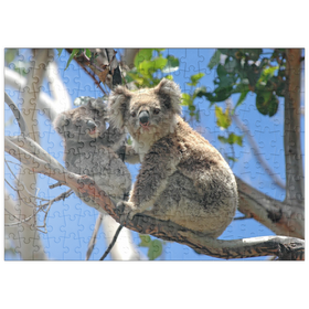 Darstellung des Puzzle-Motivs Bedrohte Tierarten - Koalas – Puzzleteile: 200