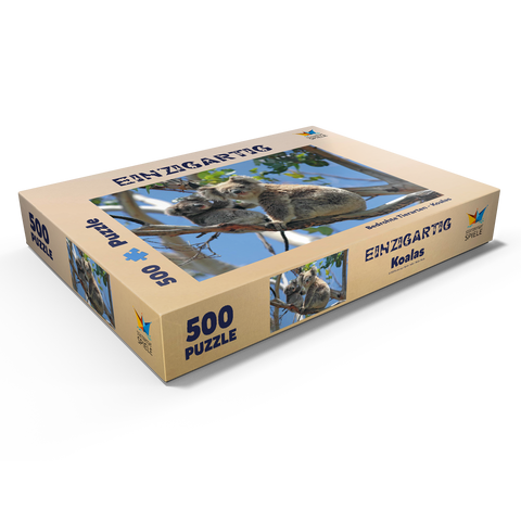 Bedrohte Tierarten - Koalas 500 Puzzle Schachtel Ansicht1