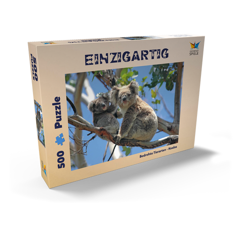 Bedrohte Tierarten - Koalas 500 Puzzle Schachtel Ansicht2