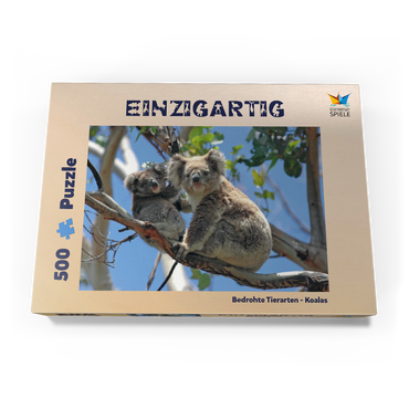 Bedrohte Tierarten - Koalas 500 Puzzle Schachtel Ansicht3