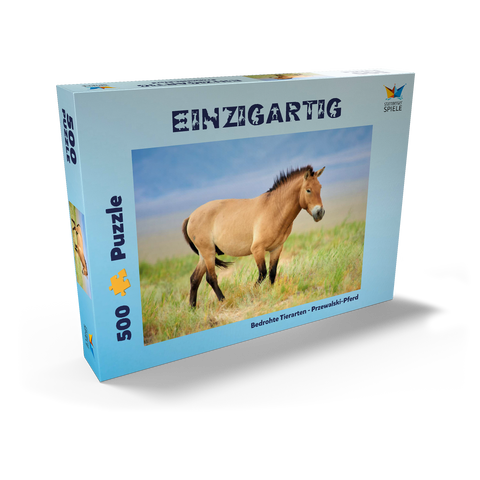 Bedrohte Tierarten - Przewalski-Pferd 500 Puzzle Schachtel Ansicht2