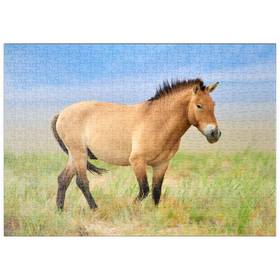 Darstellung des Puzzle-Motivs Bedrohte Tierarten - Przewalski-Pferd – Puzzleteile: 500