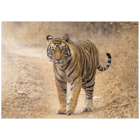Darstellung des Puzzle-Motivs Bedrohte Tierarten - Königstiger – Puzzleteile: 1000