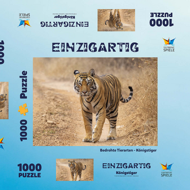 Bedrohte Tierarten - Königstiger 1000 Puzzle Schachtel 3D Modell