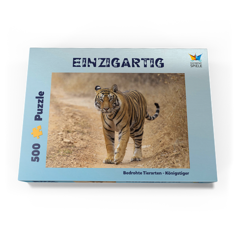 Bedrohte Tierarten - Königstiger 500 Puzzle Schachtel Ansicht3