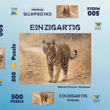 Bedrohte Tierarten - Königstiger 500 Puzzle Schachtel 3D Modell
