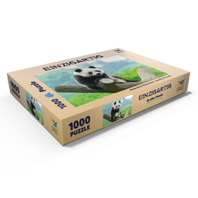 Darstellung des Puzzle Motivs Bedrohte Tierarten - Großer Panda - Puzzleteile: 1000