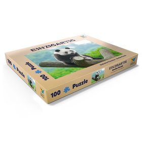 Darstellung des Puzzle Motivs Bedrohte Tierarten - Großer Panda - Puzzleteile: 100