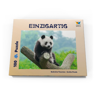 Bedrohte Tierarten - Großer Panda 100 Puzzle Schachtel Ansicht3