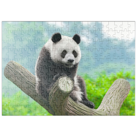 Darstellung des Puzzle-Motivs Bedrohte Tierarten - Großer Panda – Puzzleteile: 200