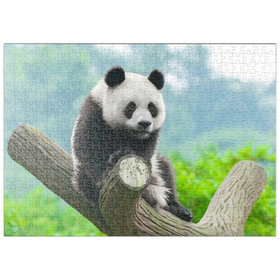 Darstellung des Puzzle-Motivs Bedrohte Tierarten - Großer Panda – Puzzleteile: 500