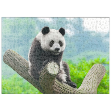 puzzleplate Bedrohte Tierarten - Großer Panda 500 Puzzle