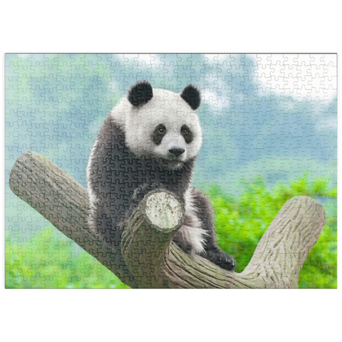 puzzleplate Bedrohte Tierarten - Großer Panda 500 Puzzle