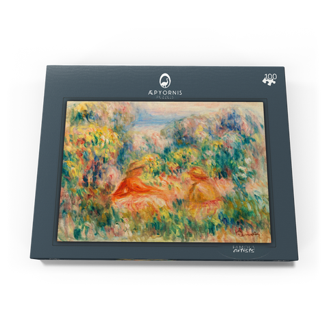 Two Women in a Landscape (Deux femmes dans un paysage) (1918) by Pierre-Auguste Renoir 100 Puzzle Schachtel Ansicht3